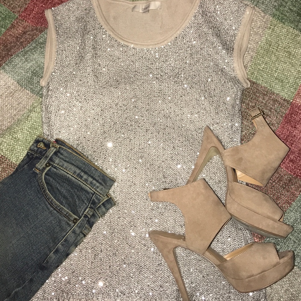 COPY - New Ann Taylor Loft Sequins Top